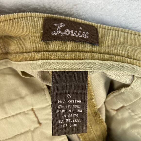 Anthro Louie Womens 6 Tan Western Ranch Cowboy Corduroy Asymmetrical Skirt - Picture 4 of 9